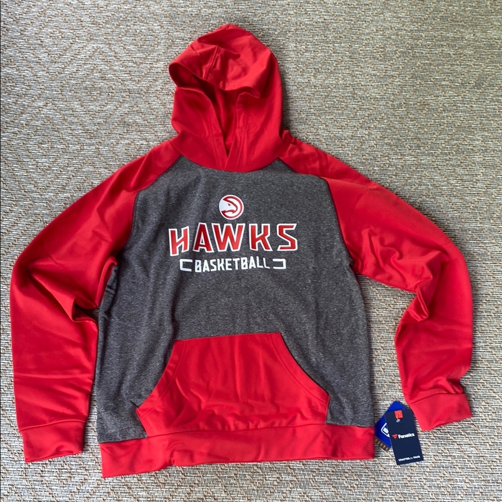 Reebok Red and Gray Hawks Hoodie